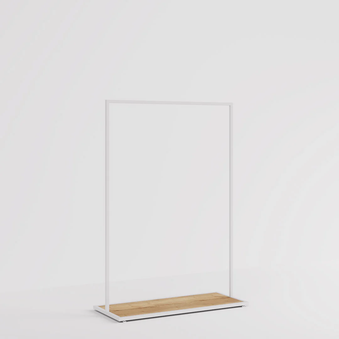 Konfektionsständer Como, schwarz mit Holzsockel, B 120, 3 Höhen - Image 19