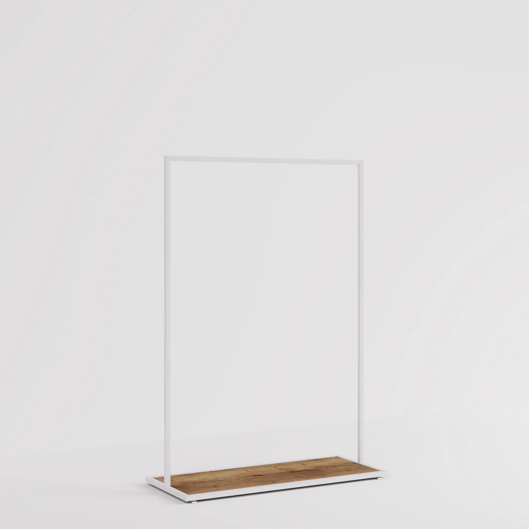 Konfektionsständer Como, schwarz mit Holzsockel, B 120, 3 Höhen - Image 25