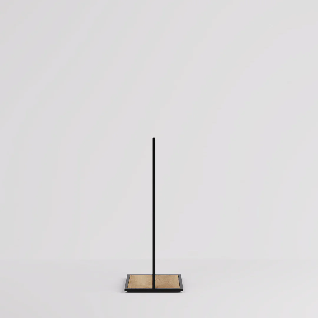 Konfektionsständer Como, schwarz mit Holzsockel, B 60, 3 Höhen - Image 6