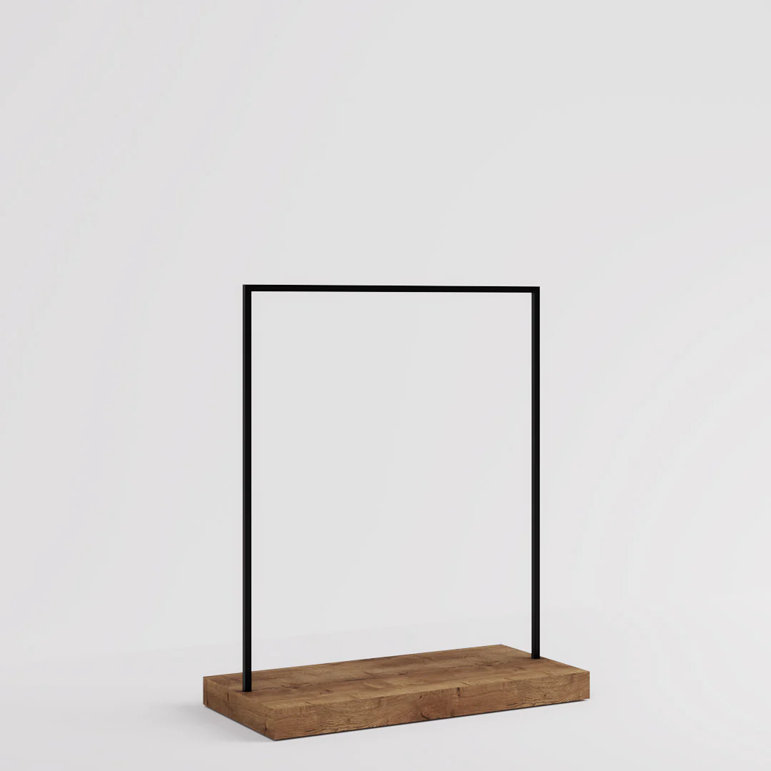 Konfektionsständer Kansas, Schwarz/Holzoptik, B 125, 3 Höhen - Image 10