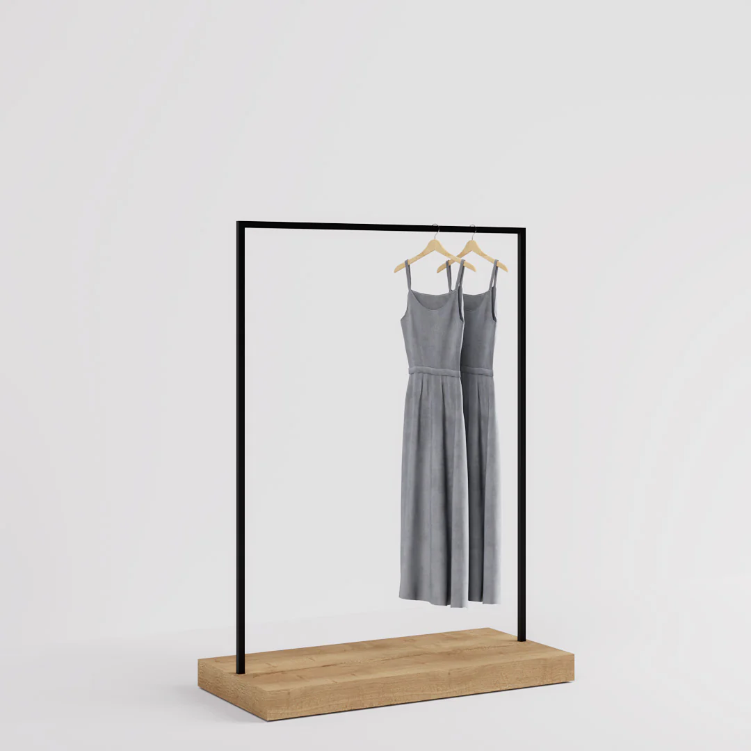 Konfektionsständer Kansas, Schwarz/Holzoptik, B 125, 3 Höhen - Image 13