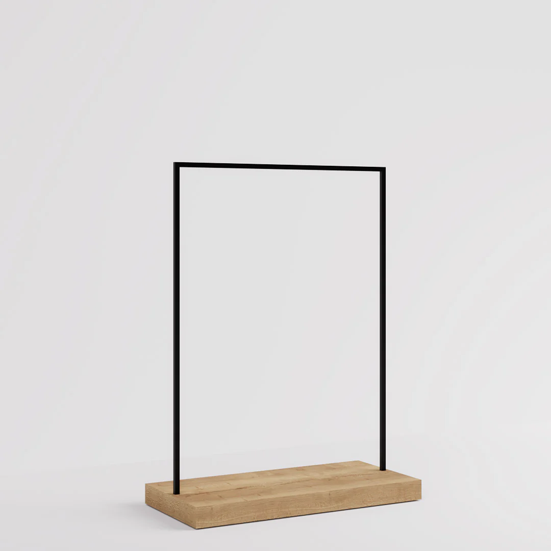 Konfektionsständer Kansas, Schwarz/Holzoptik, B 125, 3 Höhen - Image 14