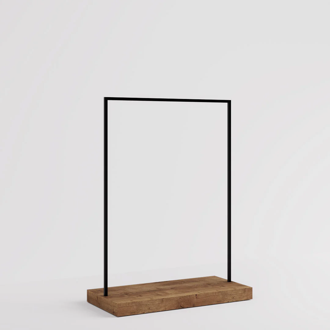 Konfektionsständer Kansas, Schwarz/Holzoptik, B 125, 3 Höhen - Image 16