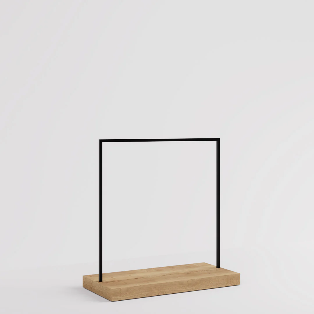 Konfektionsständer Kansas, Schwarz/Holzoptik, B 125, 3 Höhen - Image 4