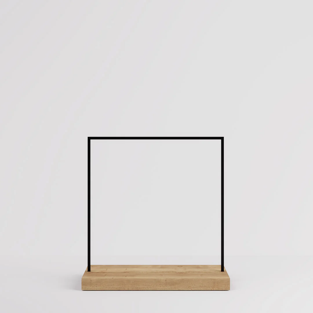 Konfektionsständer Kansas, Schwarz/Holzoptik, B 125, 3 Höhen - Image 5