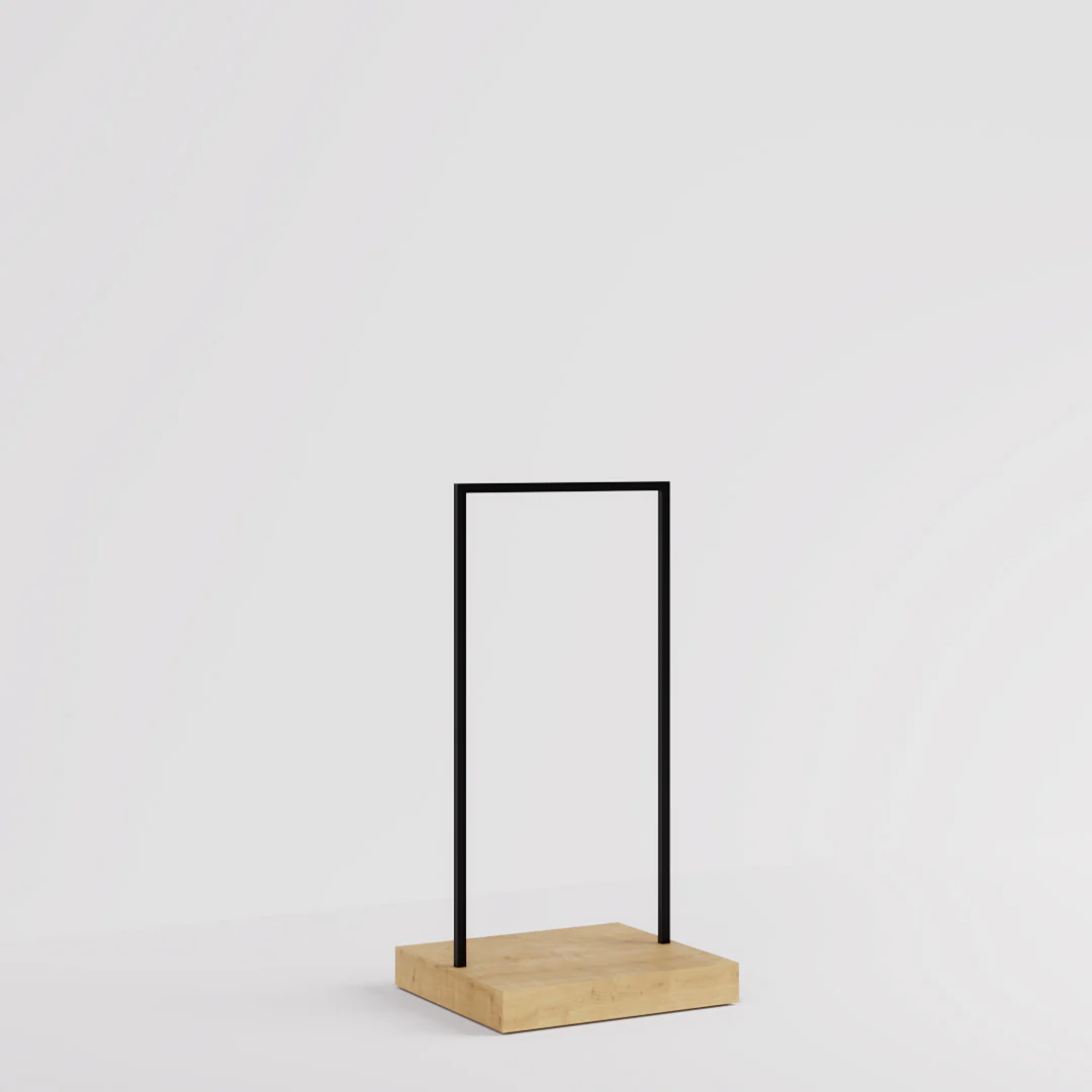 Konfektionsständer Kansas, Schwarz/Holzoptik, B 65, 3 Höhen - Image 10