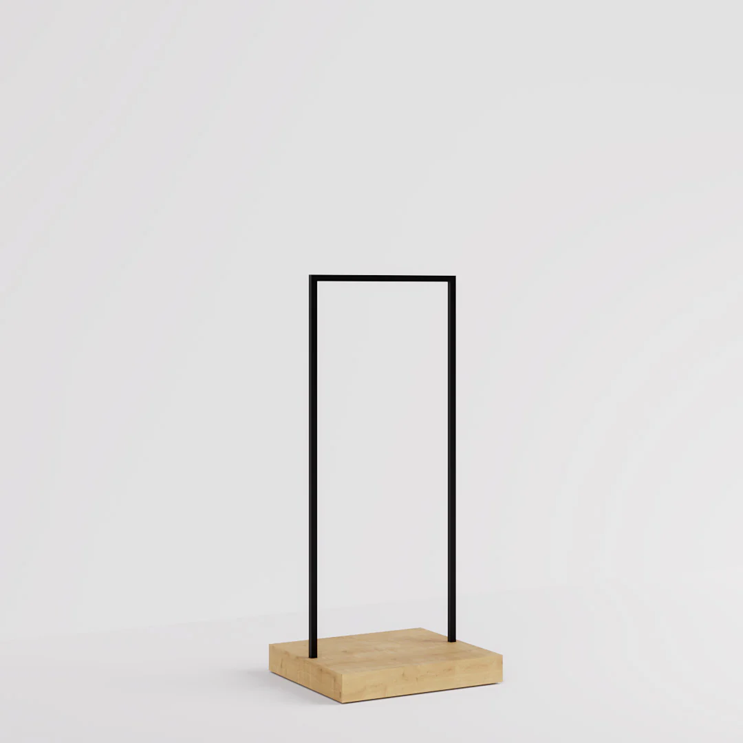Konfektionsständer Kansas, Schwarz/Holzoptik, B 65, 3 Höhen - Image 13