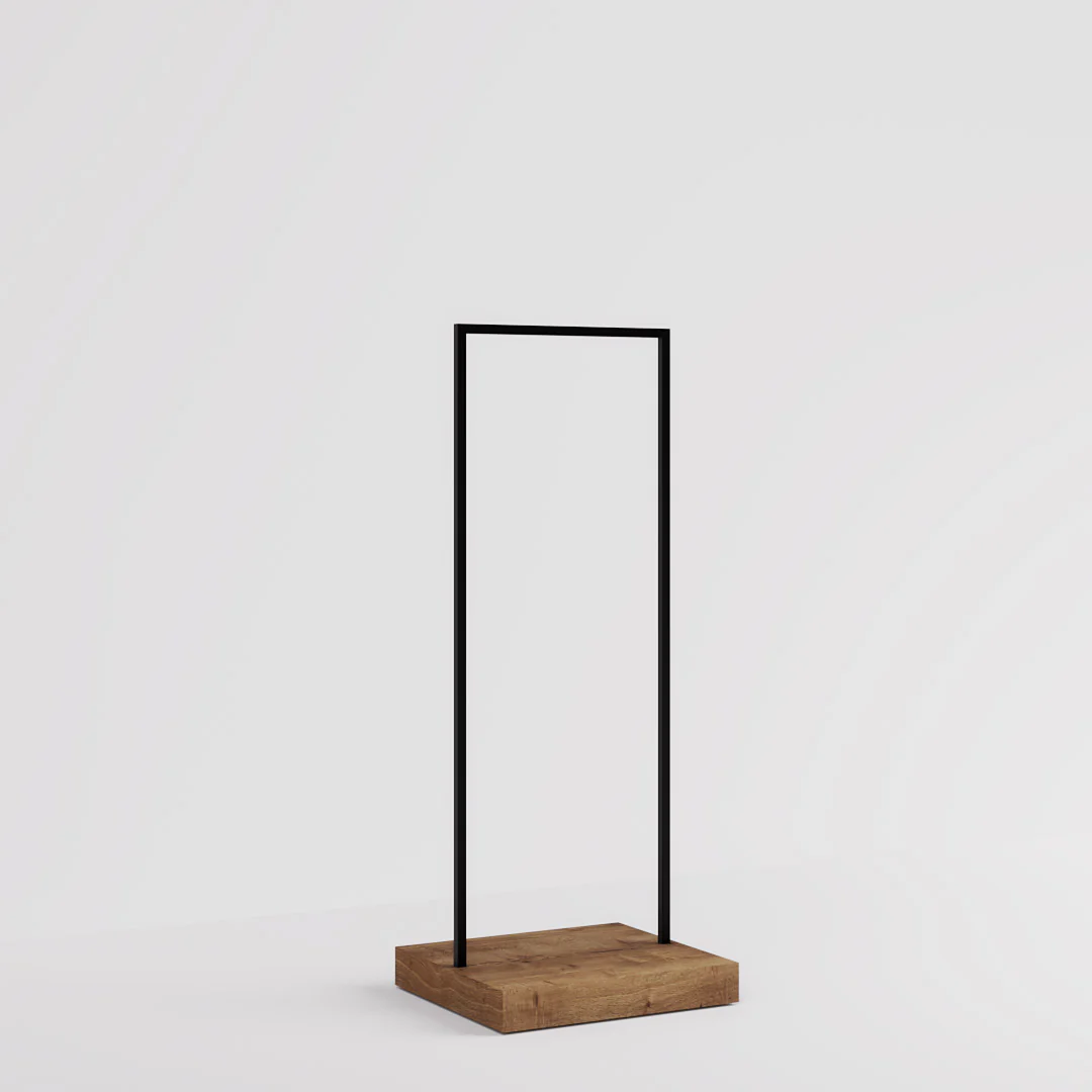 Konfektionsständer Kansas, Schwarz/Holzoptik, B 65, 3 Höhen - Image 17