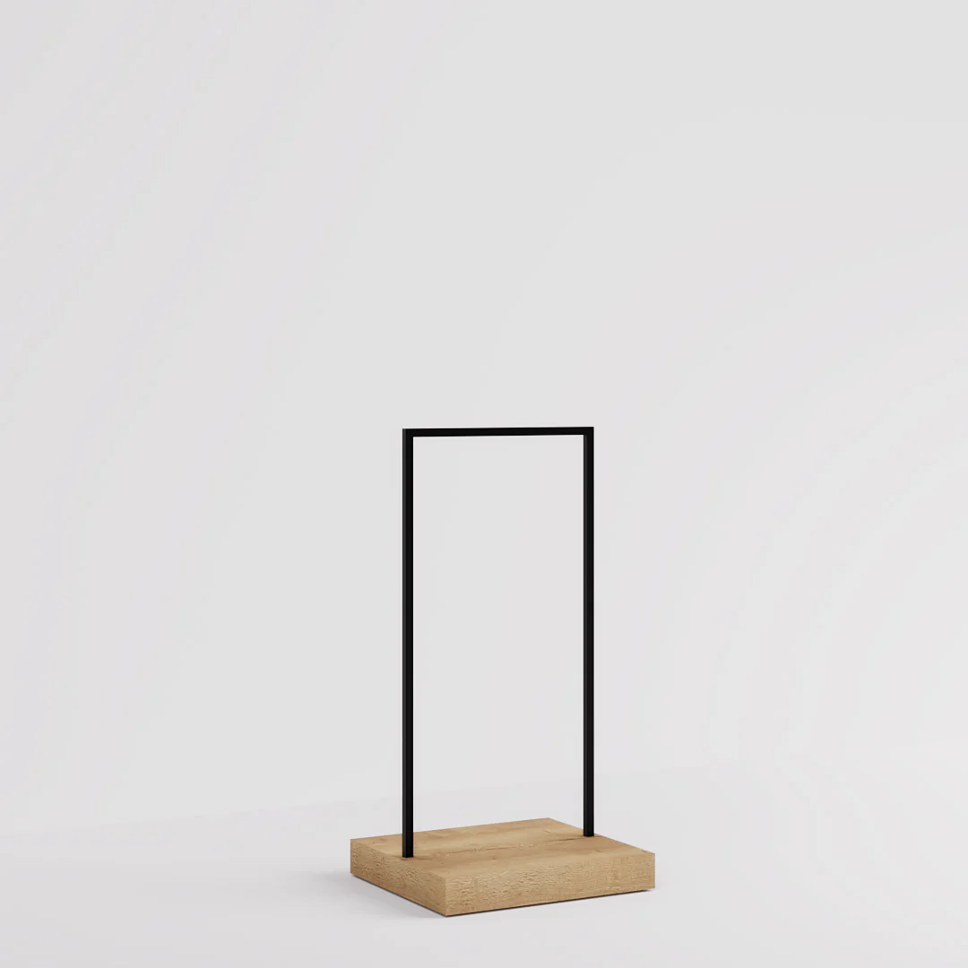 Konfektionsständer Kansas, Schwarz/Holzoptik, B 65, 3 Höhen - Image 6