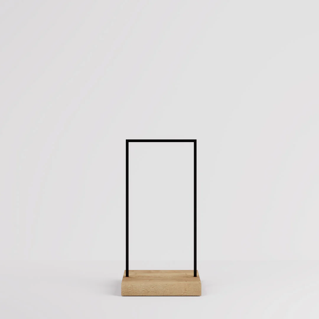 Konfektionsständer Kansas, Schwarz/Holzoptik, B 65, 3 Höhen - Image 7