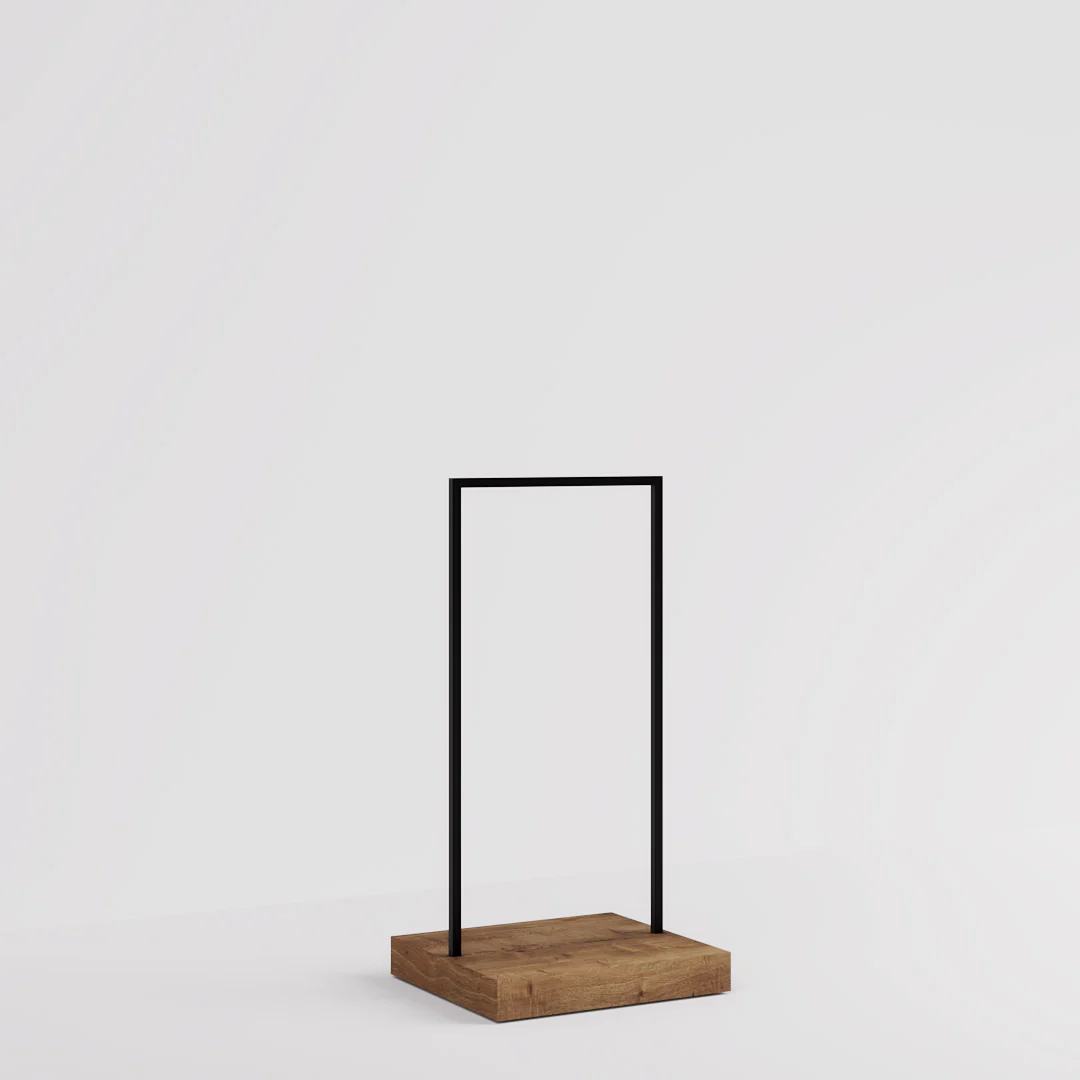 Konfektionsständer Kansas, Schwarz/Holzoptik, B 65, 3 Höhen - Image 9