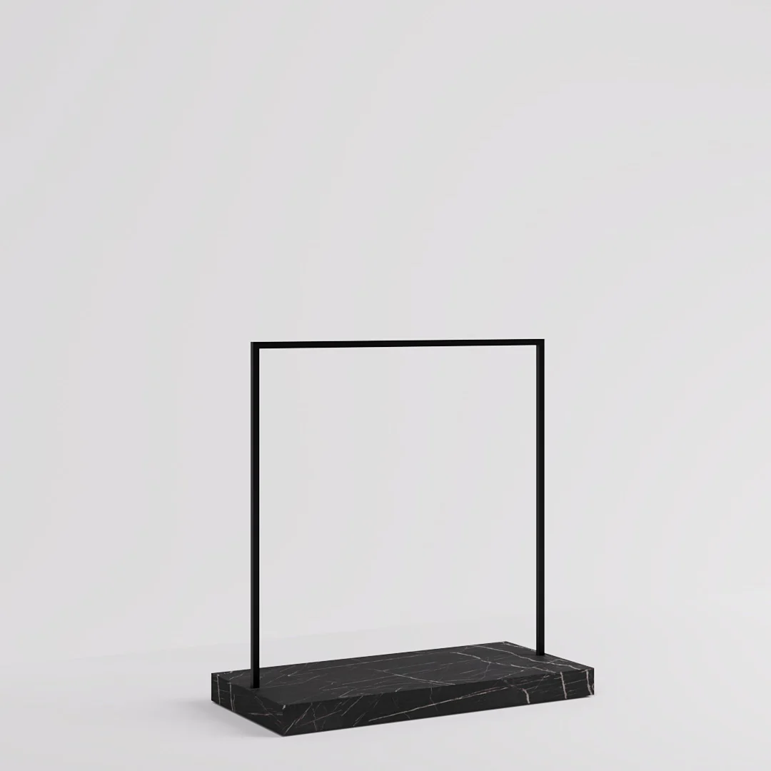 Konfektionsständer Kansas, Schwarz/Marmoroptik, B 125, 3 Höhen - Image 3