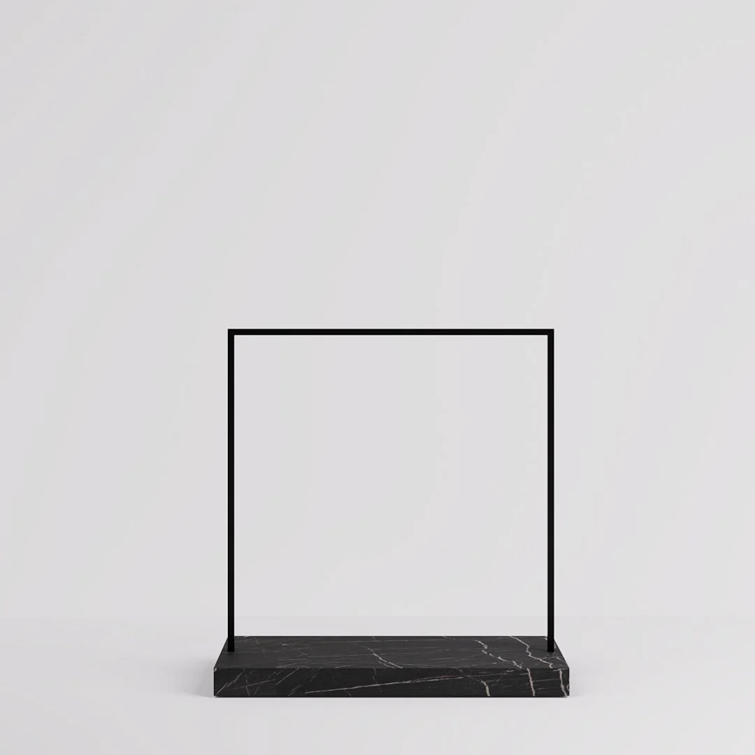 Konfektionsständer Kansas, Schwarz/Marmoroptik, B 125, 3 Höhen - Image 4