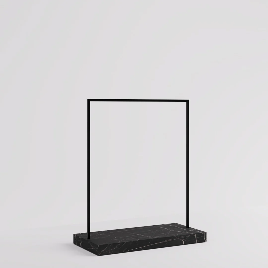 Konfektionsständer Kansas, Schwarz/Marmoroptik, B 125, 3 Höhen - Image 6