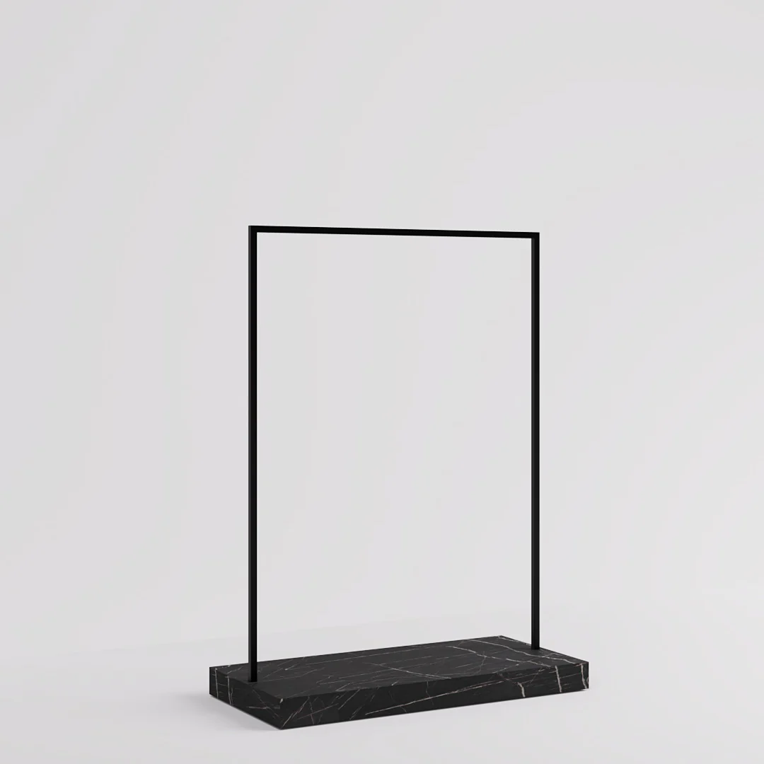 Konfektionsständer Kansas, Schwarz/Marmoroptik, B 125, 3 Höhen - Image 9