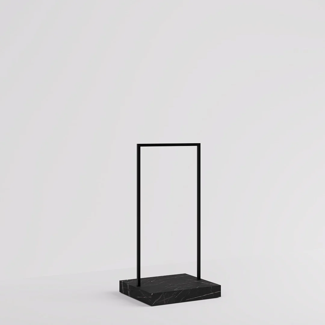 Konfektionsständer Kansas, Schwarz/Marmoroptik, B 65, 3 Höhen - Image 3