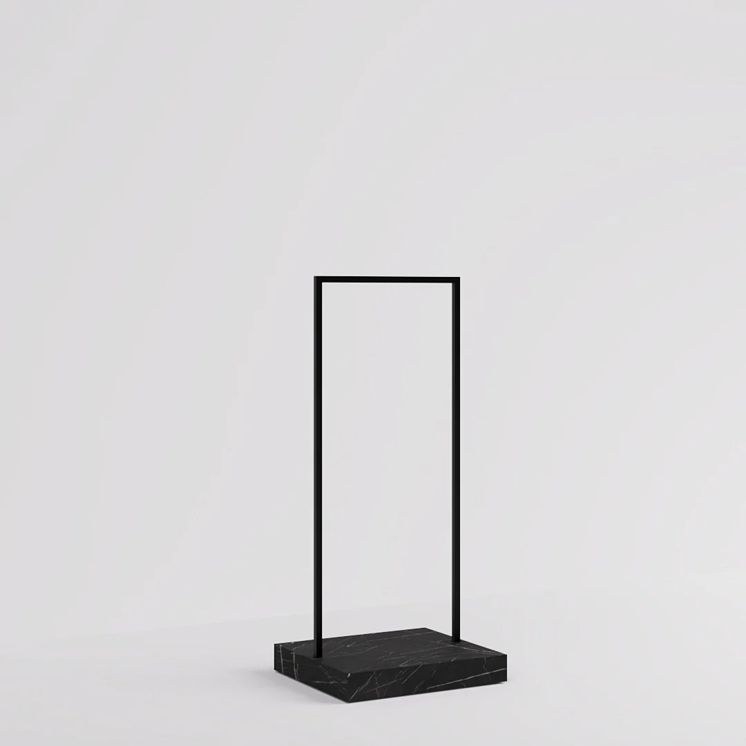 Konfektionsständer Kansas, Schwarz/Marmoroptik, B 65, 3 Höhen - Image 7