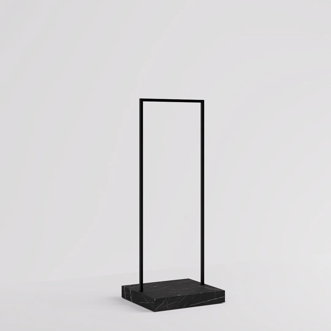 Konfektionsständer Kansas, Schwarz/Marmoroptik, B 65, 3 Höhen - Image 9