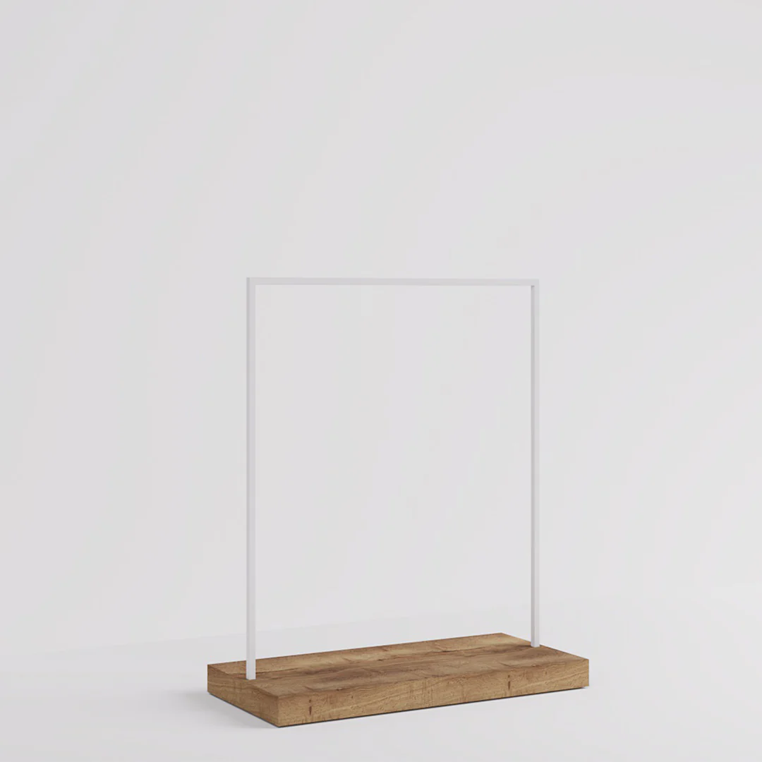 Konfektionsständer Kansas, Weiß/Holzoptik, B 125, 3 Höhen - Image 10