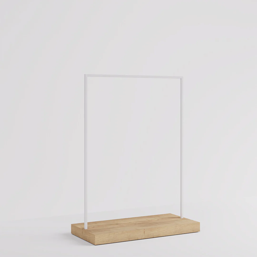 Konfektionsständer Kansas, Weiß/Holzoptik, B 125, 3 Höhen - Image 13
