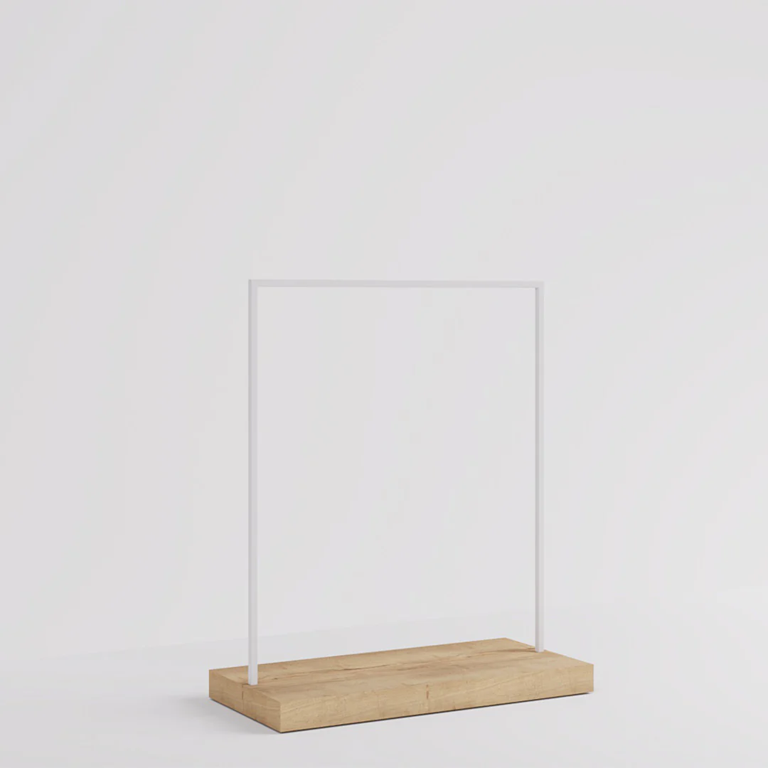 Konfektionsständer Kansas, Weiß/Holzoptik, B 125, 3 Höhen - Image 9