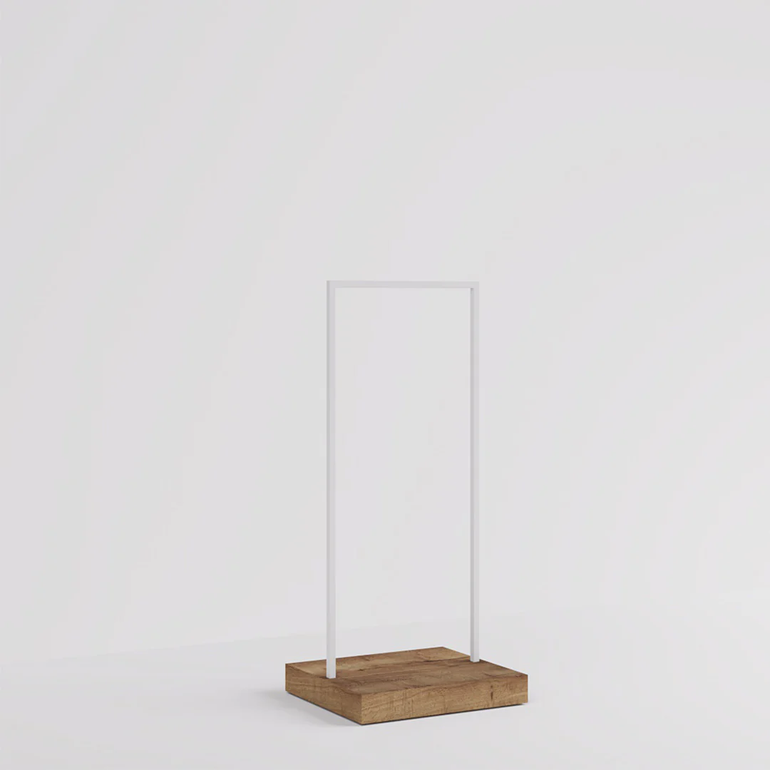 Konfektionsständer Kansas, Weiß/Holzoptik, B 65, 3 Höhen - Image 10