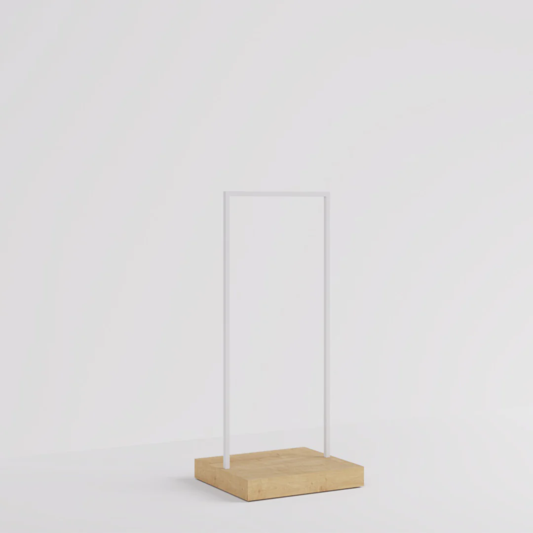 Konfektionsständer Kansas, Weiß/Holzoptik, B 65, 3 Höhen - Image 11