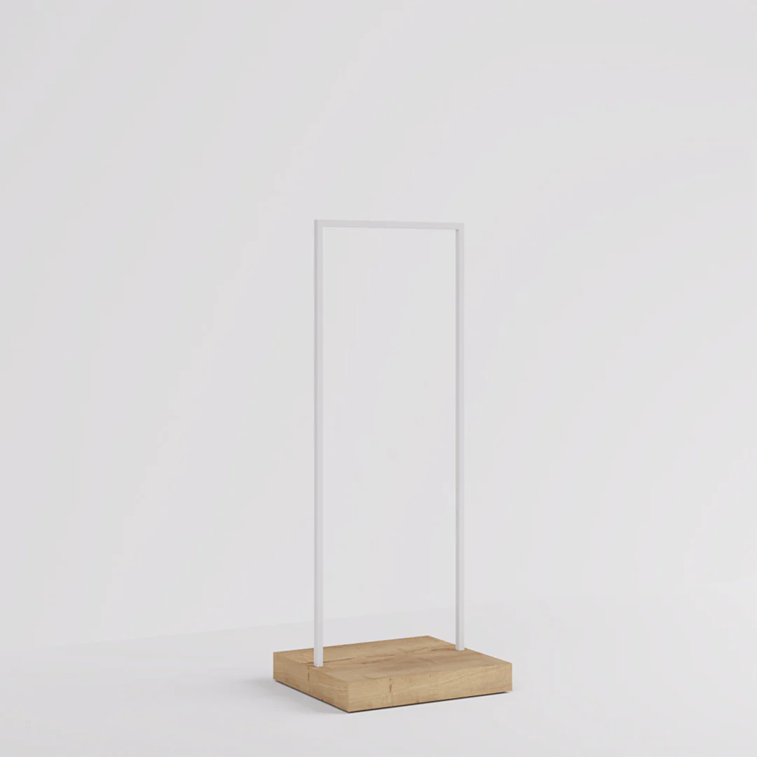 Konfektionsständer Kansas, Weiß/Holzoptik, B 65, 3 Höhen - Image 13