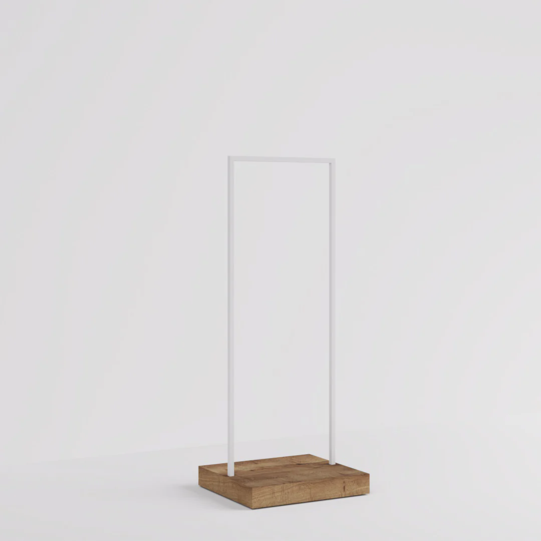 Konfektionsständer Kansas, Weiß/Holzoptik, B 65, 3 Höhen - Image 14