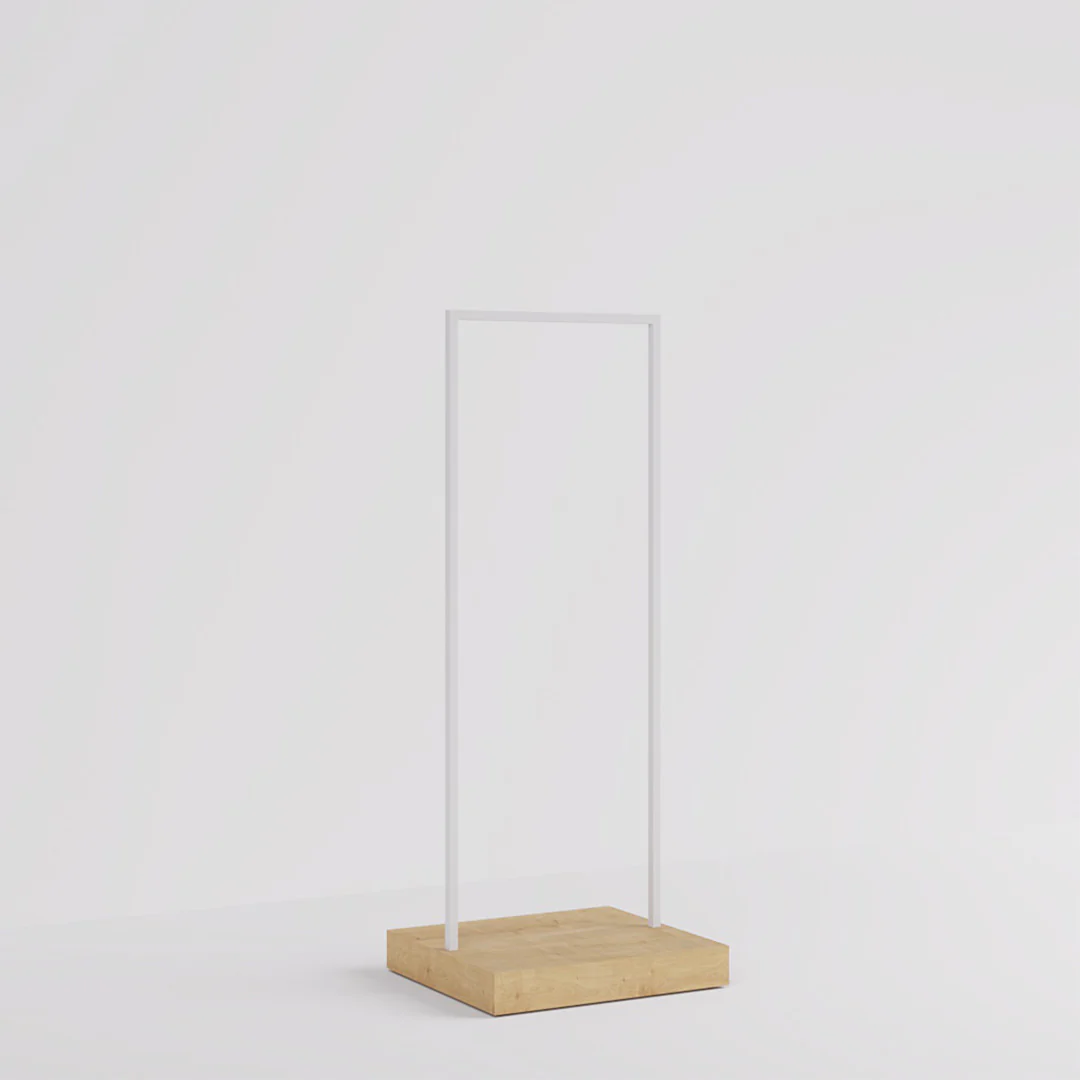 Konfektionsständer Kansas, Weiß/Holzoptik, B 65, 3 Höhen - Image 15