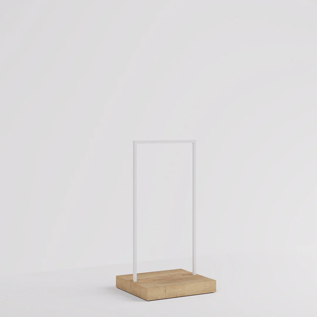 Konfektionsständer Kansas, Weiß/Holzoptik, B 65, 3 Höhen - Image 5