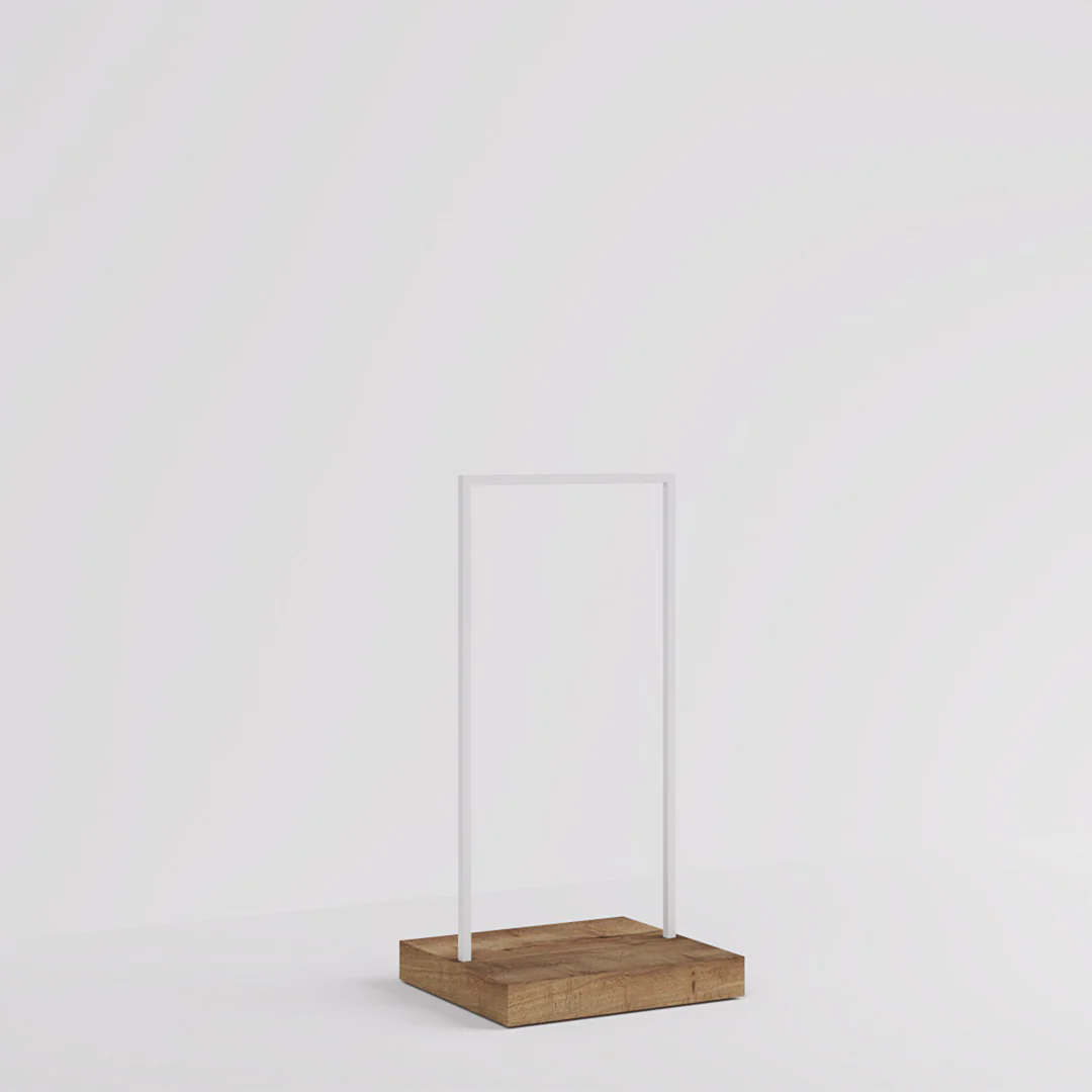 Konfektionsständer Kansas, Weiß/Holzoptik, B 65, 3 Höhen - Image 6