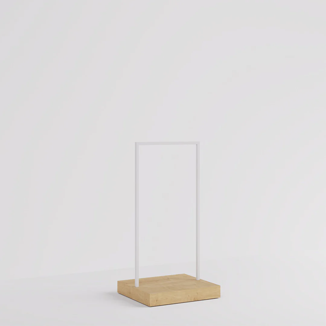 Konfektionsständer Kansas, Weiß/Holzoptik, B 65, 3 Höhen - Image 7