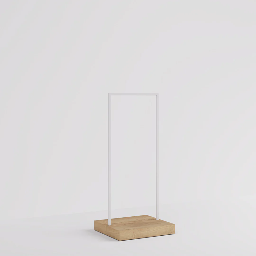 Konfektionsständer Kansas, Weiß/Holzoptik, B 65, 3 Höhen - Image 9