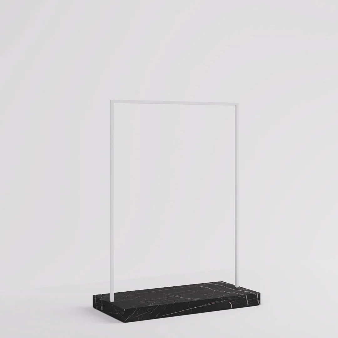 Konfektionsständer Kansas, Weiß/Marmoroptik, B 125, 3 Höhen - Image 7