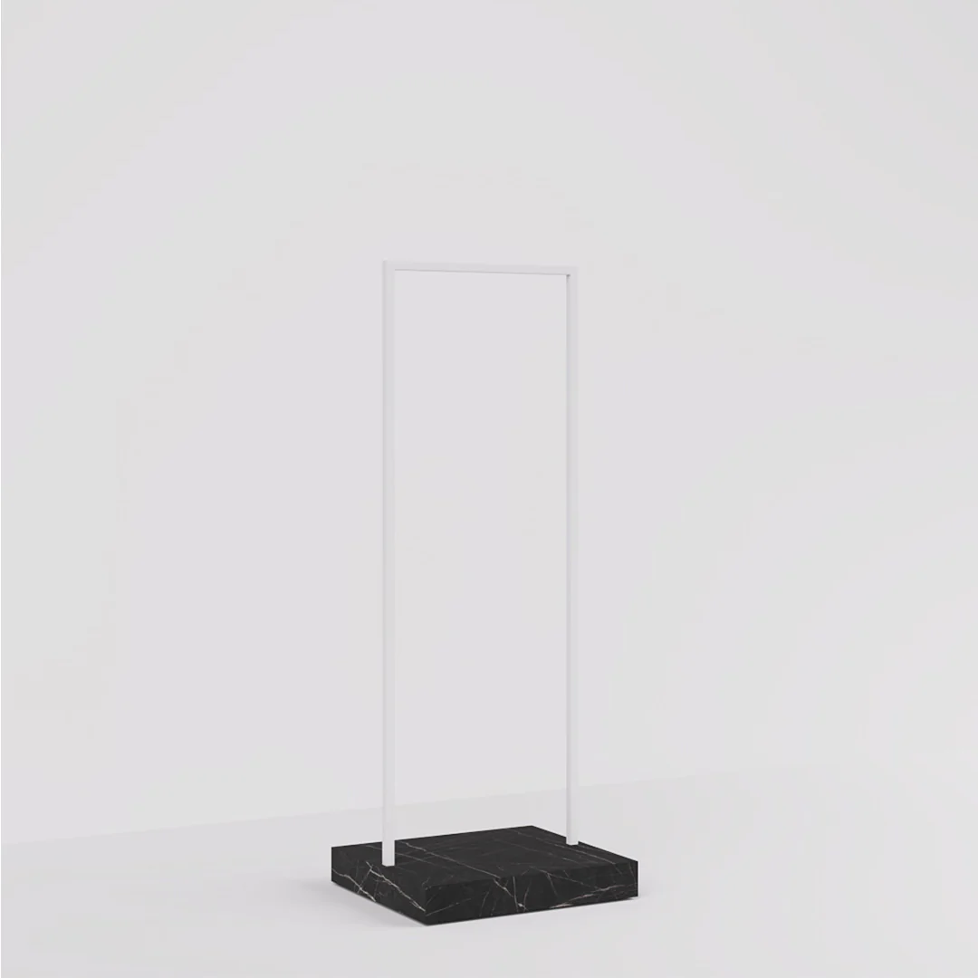 Konfektionsständer Kansas, Weiß/Marmoroptik, B 65, 3 Höhen - Image 14
