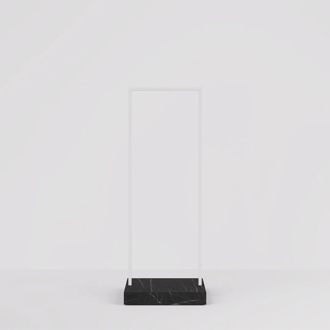 Konfektionsständer Kansas, Weiß/Marmoroptik, B 65, 3 Höhen - Image 16