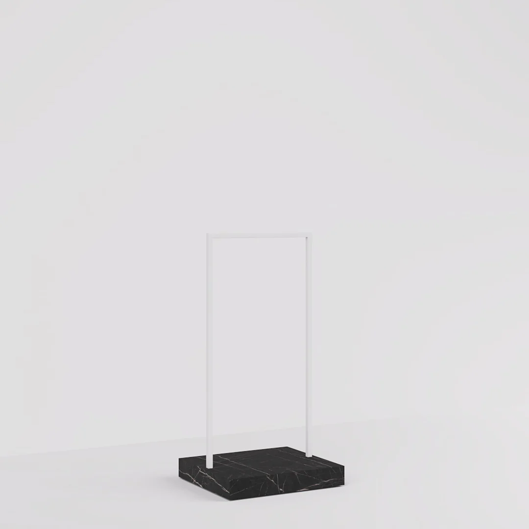 Konfektionsständer Kansas, Weiß/Marmoroptik, B 65, 3 Höhen - Image 3