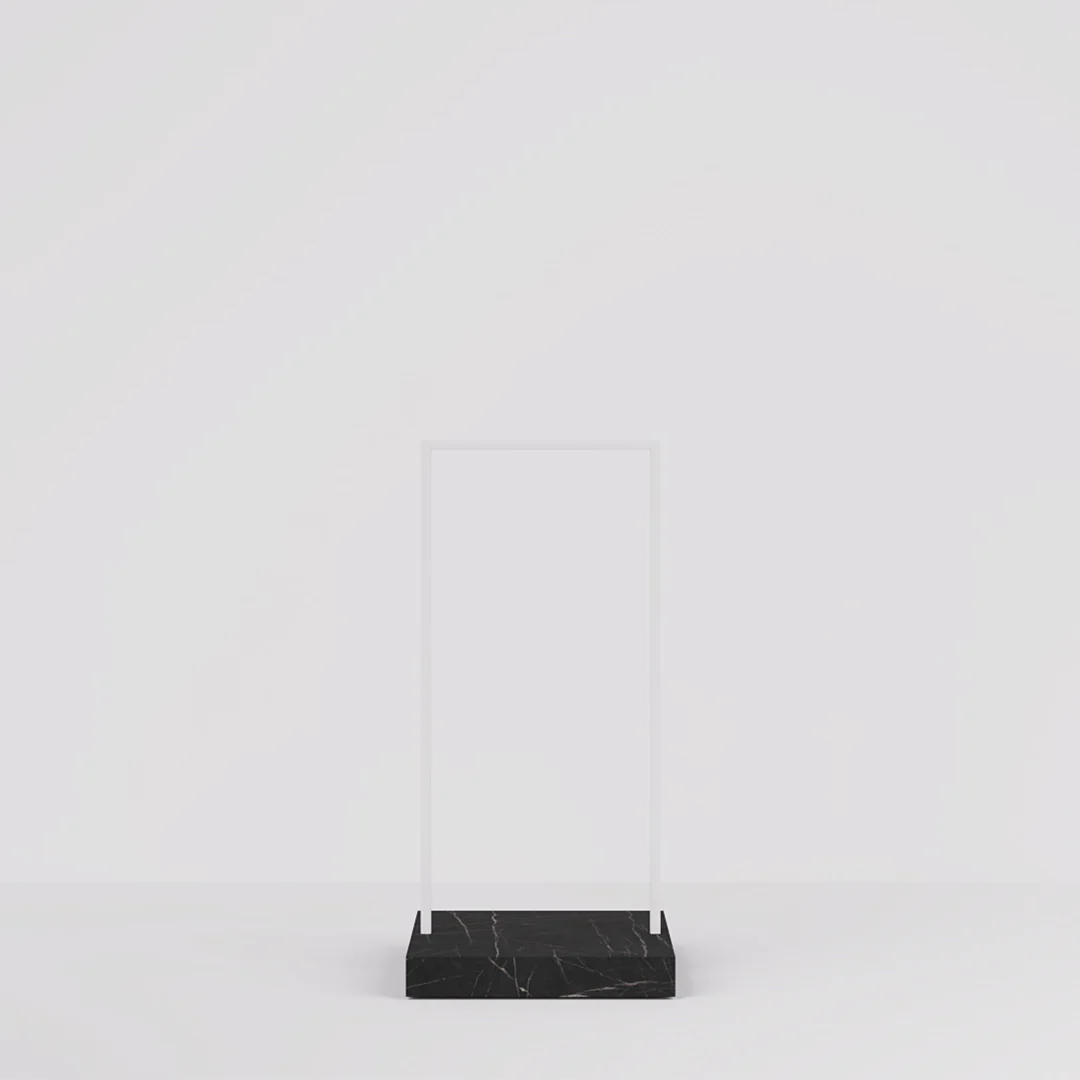 Konfektionsständer Kansas, Weiß/Marmoroptik, B 65, 3 Höhen - Image 4