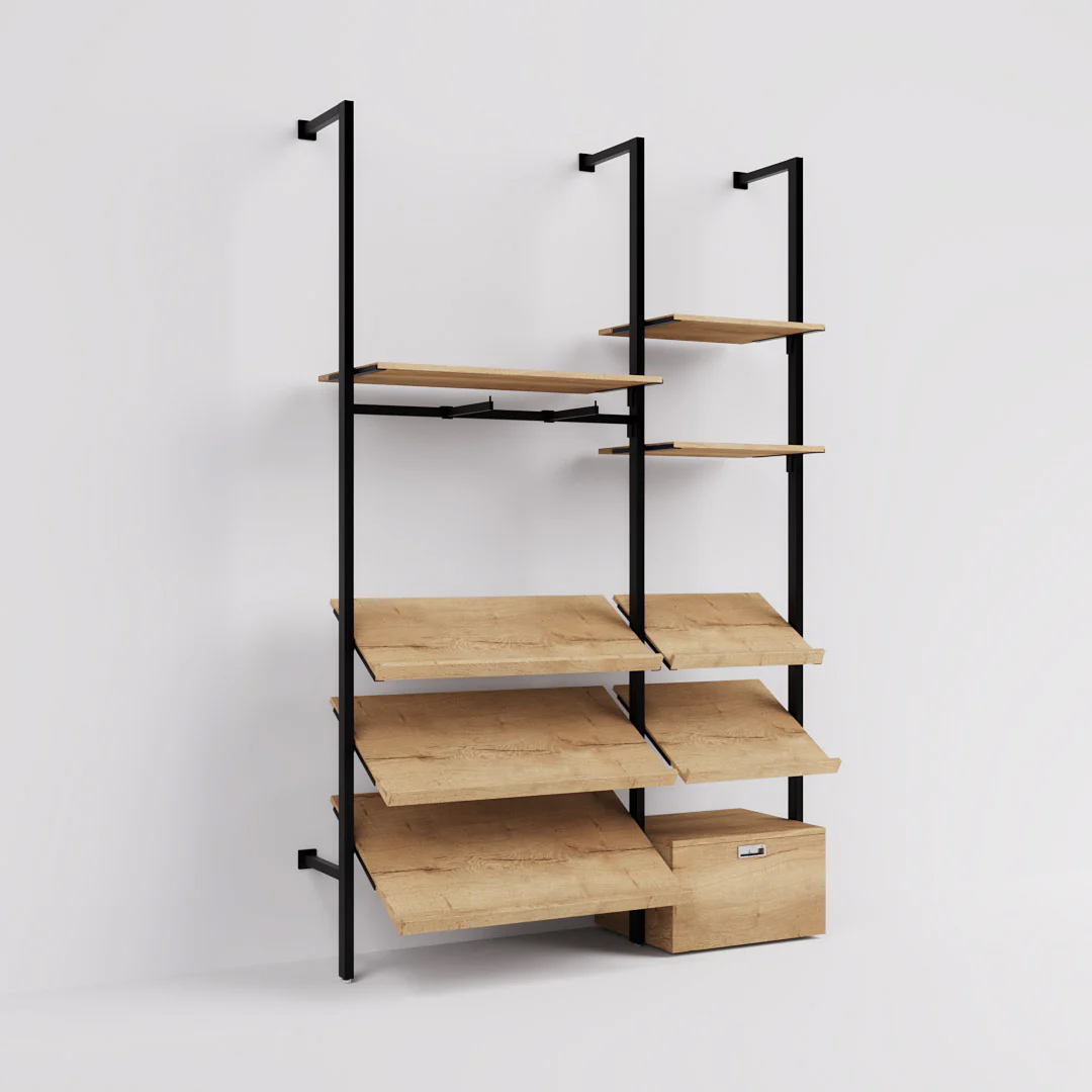 Ladenbausystem Ceres Regalsystem, Home Deko, Style 2, schwarz - Image 4
