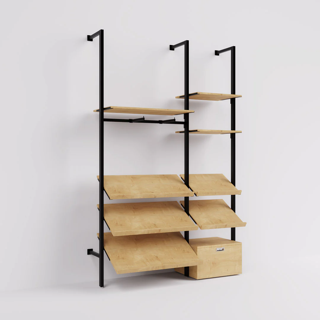 Ladenbausystem Ceres Regalsystem, Home Deko, Style 2, schwarz - Image 6
