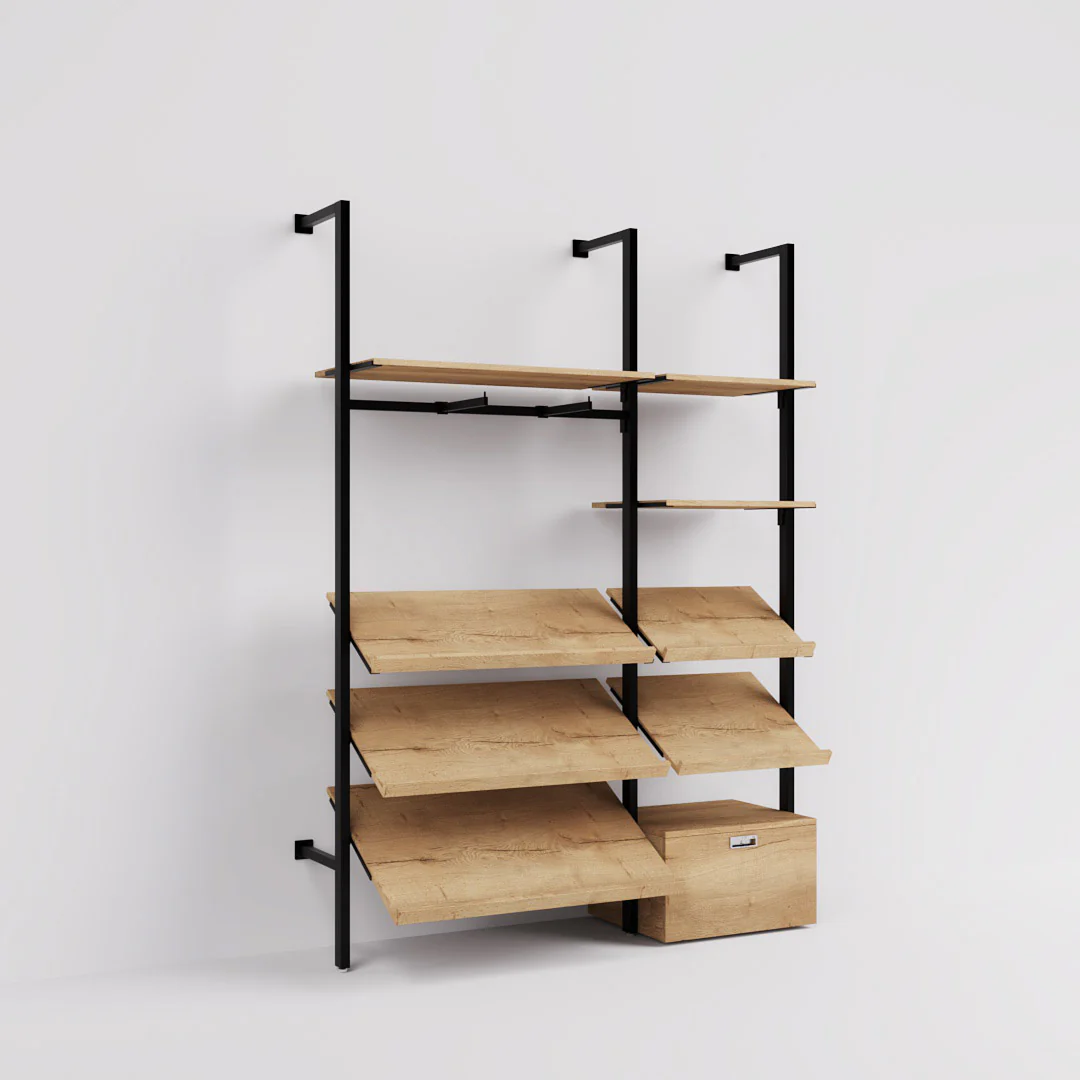 Ladenbausystem Ceres Regalsystem, Home Deko, Style 2, schwarz - Image 7