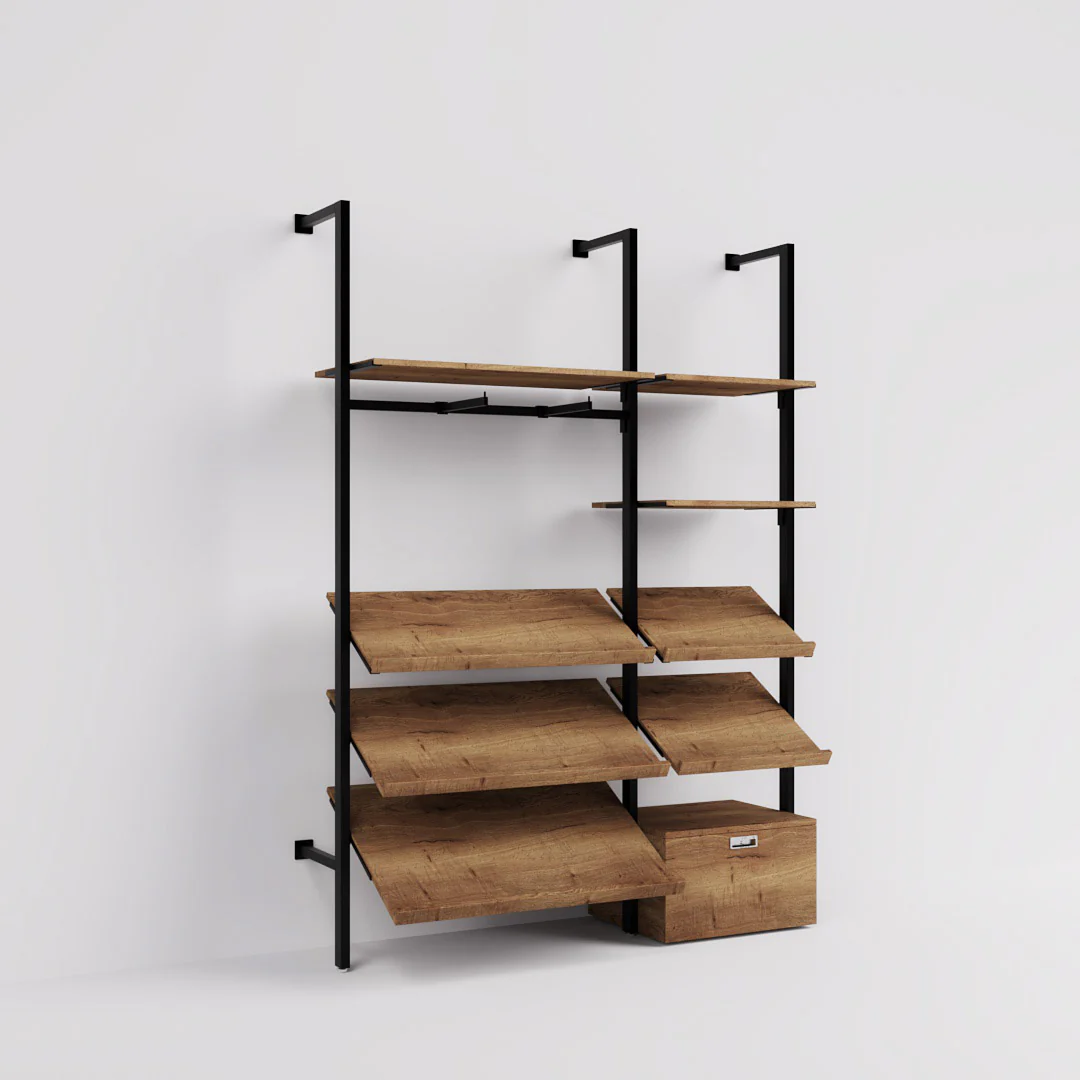 Ladenbausystem Ceres Regalsystem, Home Deko, Style 2, schwarz - Image 8