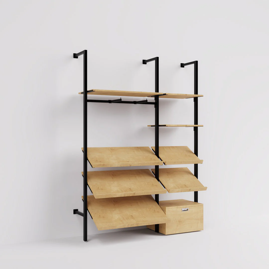 Ladenbausystem Ceres Regalsystem, Home Deko, Style 2, schwarz - Image 9
