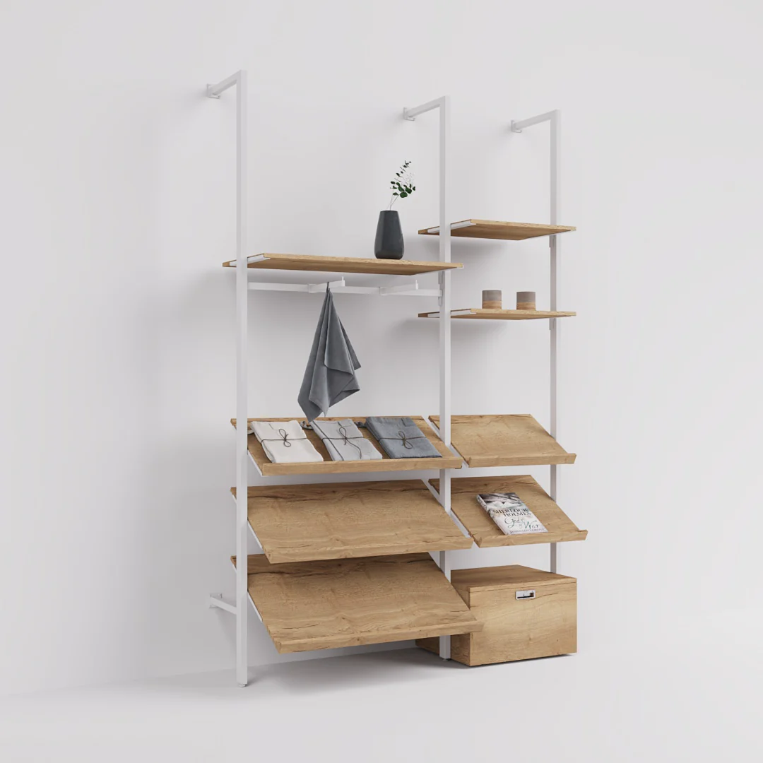 Ladenbausystem Ceres Regalsystem, Home Deko, Style 2, weiß