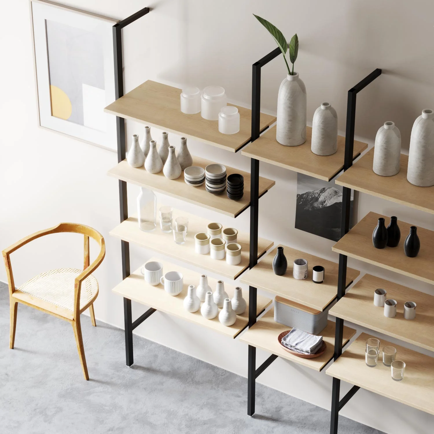 Ladenbausystem Ceres Regalsystem, Home Deko, Style 3, schwarz - Image 6