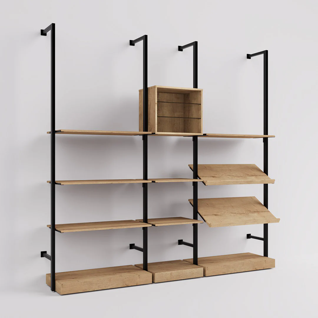 Ladenbausystem Ceres Regalsystem, Home Deko, Style 4, schwarz - Image 4