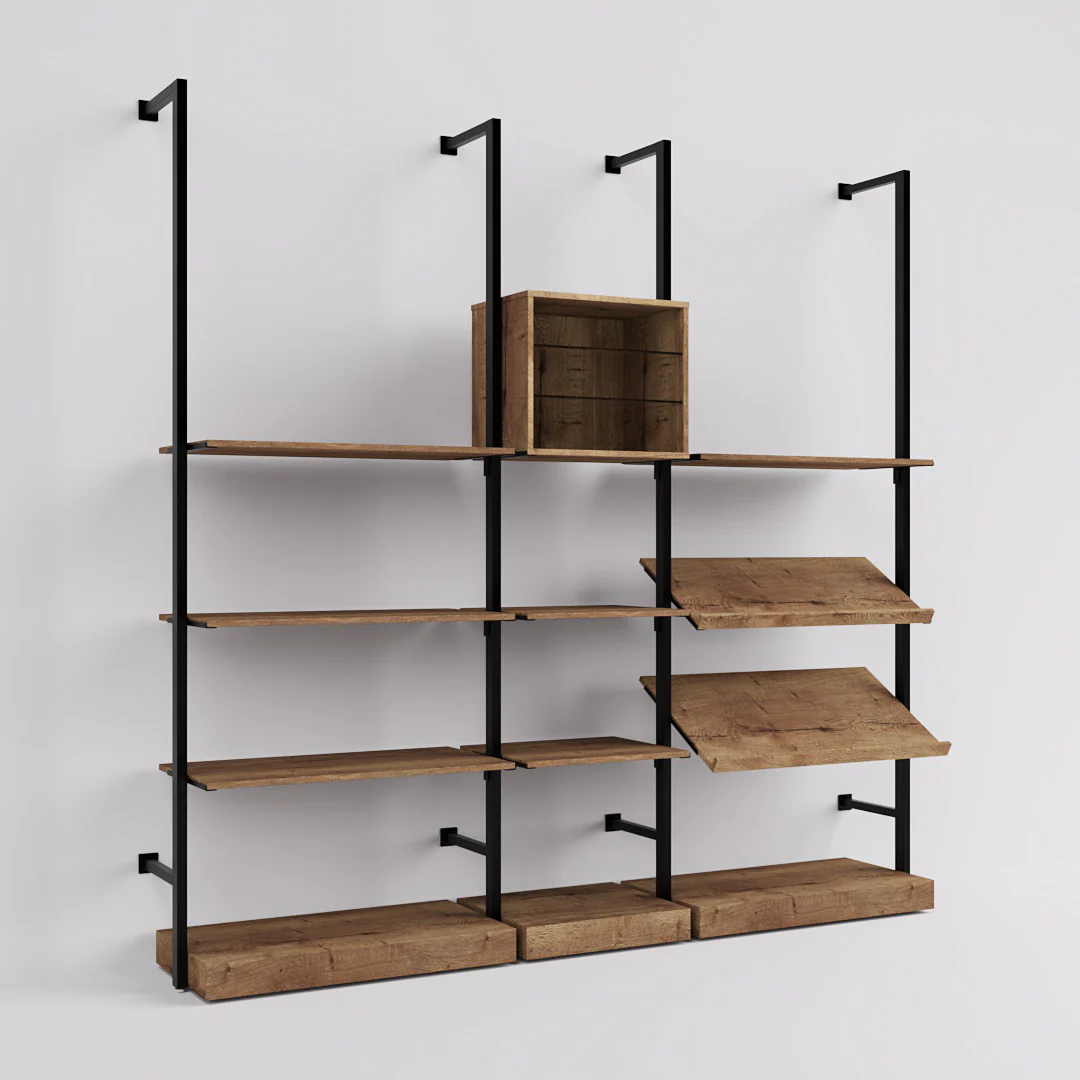 Ladenbausystem Ceres Regalsystem, Home Deko, Style 4, schwarz - Image 5