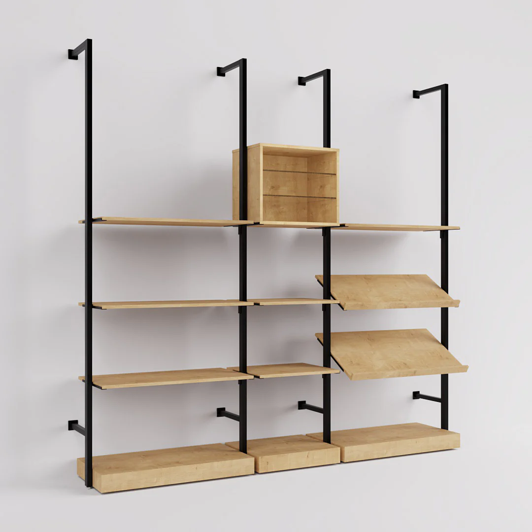 Ladenbausystem Ceres Regalsystem, Home Deko, Style 4, schwarz - Image 6