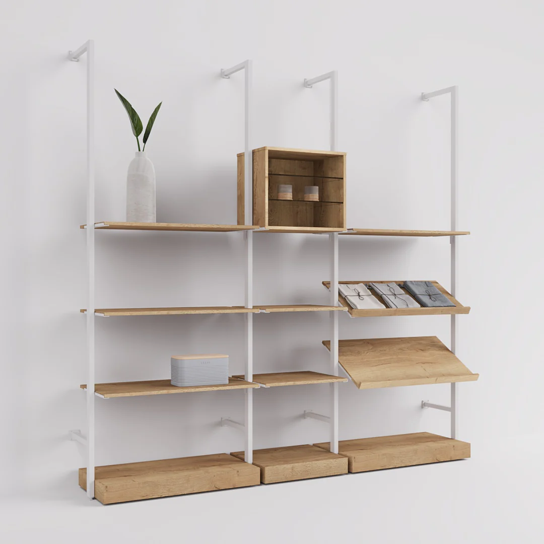 Ladenbausystem Ceres Regalsystem, Home Deko, Style 4, weiß